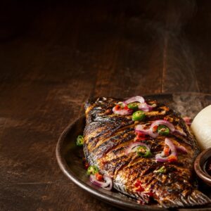 Banku & grilled tilapia