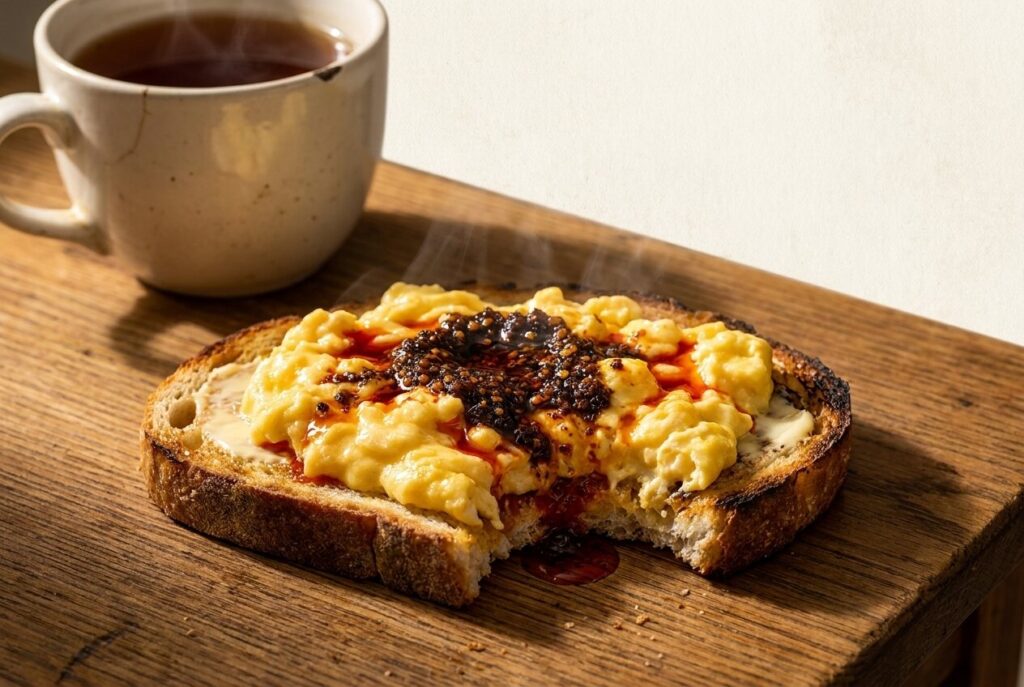 Shito on eggs & toast